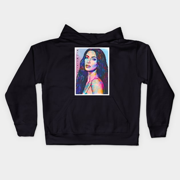 Poster Art kim kardashian Kids Hoodie by Next And Stop